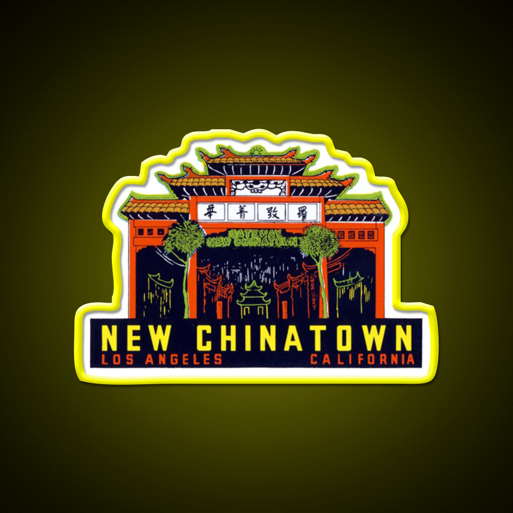 1940S New Chinatown Los Angeles California Asian Cultural Led Neon Sign Rgb Color