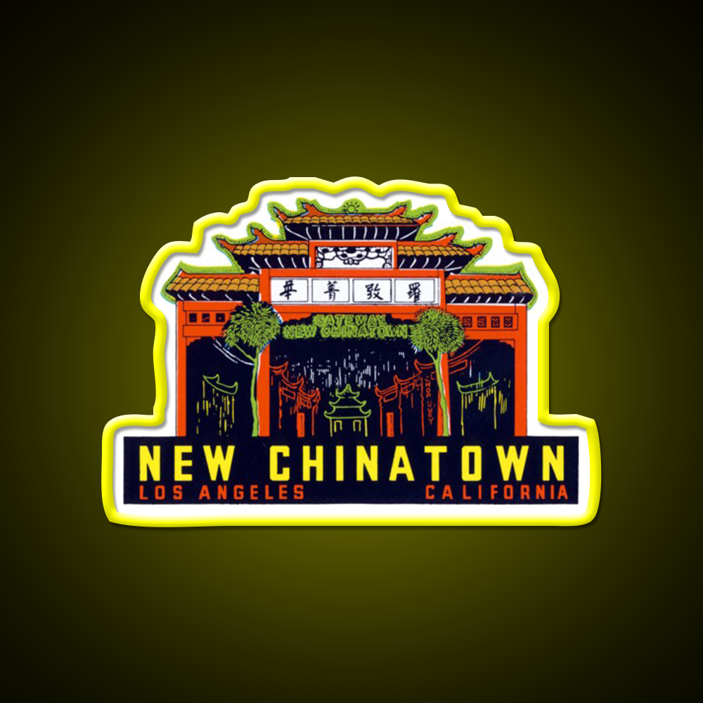 1940S New Chinatown Los Angeles California Asian Cultural Led Neon Sign Rgb Color