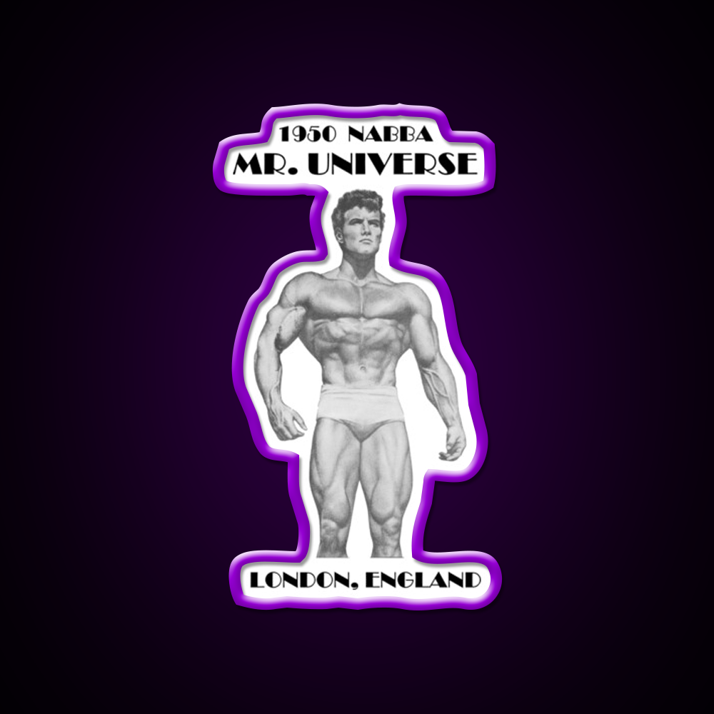 1950 Nabba Mr Universe Gym Fitness Led Neon Sign Rgb Color