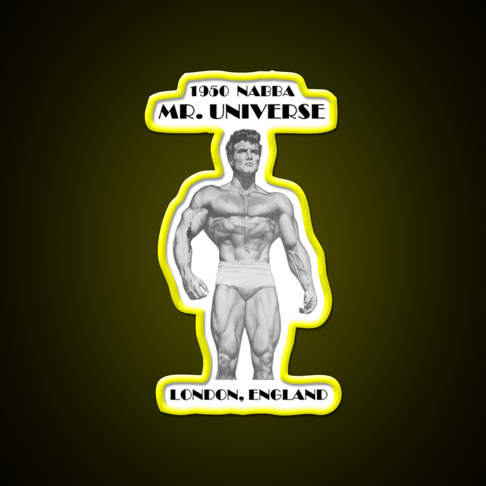 1950 Nabba Mr Universe Gym Fitness Led Neon Sign Rgb Color