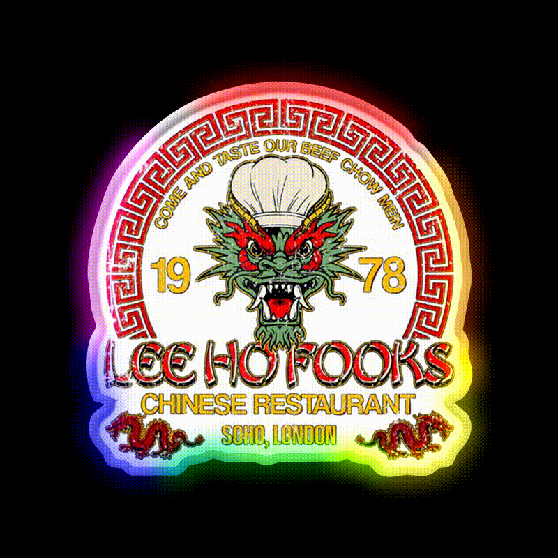 1978 Vintage Chinese Asian Cultural Led Neon Sign Rgb Color