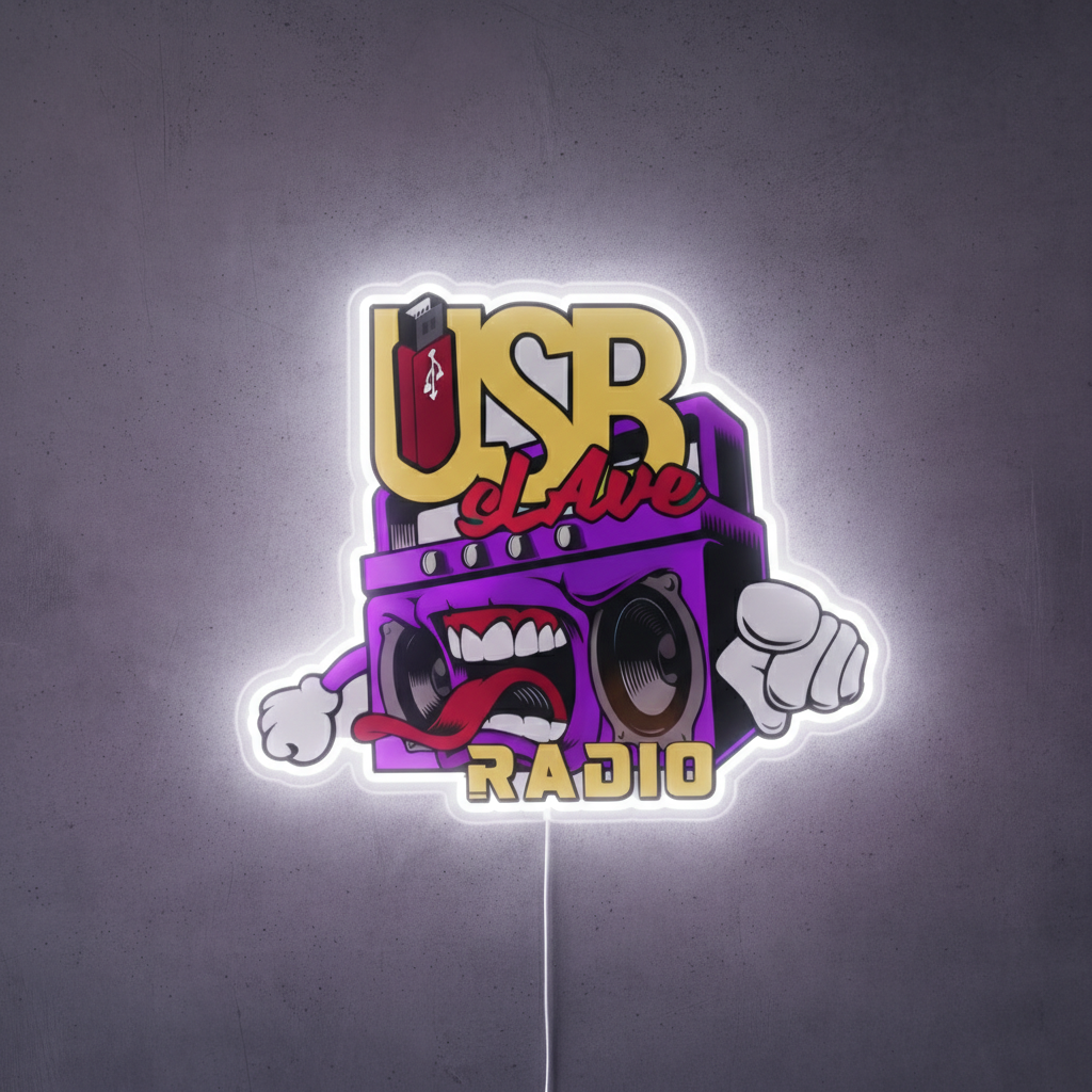 ShineNeon™ Slave Radio LED Neon Sign Wall Decor for Studio & Bar (USB Power)