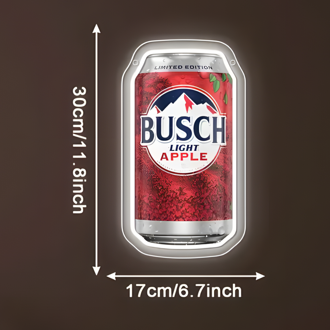 Apple Beer Can USB LED Neon Sign Beer Can for Man Cave Bar Garage Party