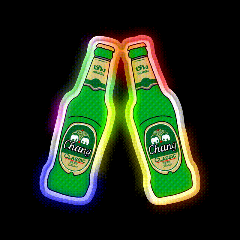 2 Changzzzzz Beer Bar Decor Led Neon Sign Rgb Color