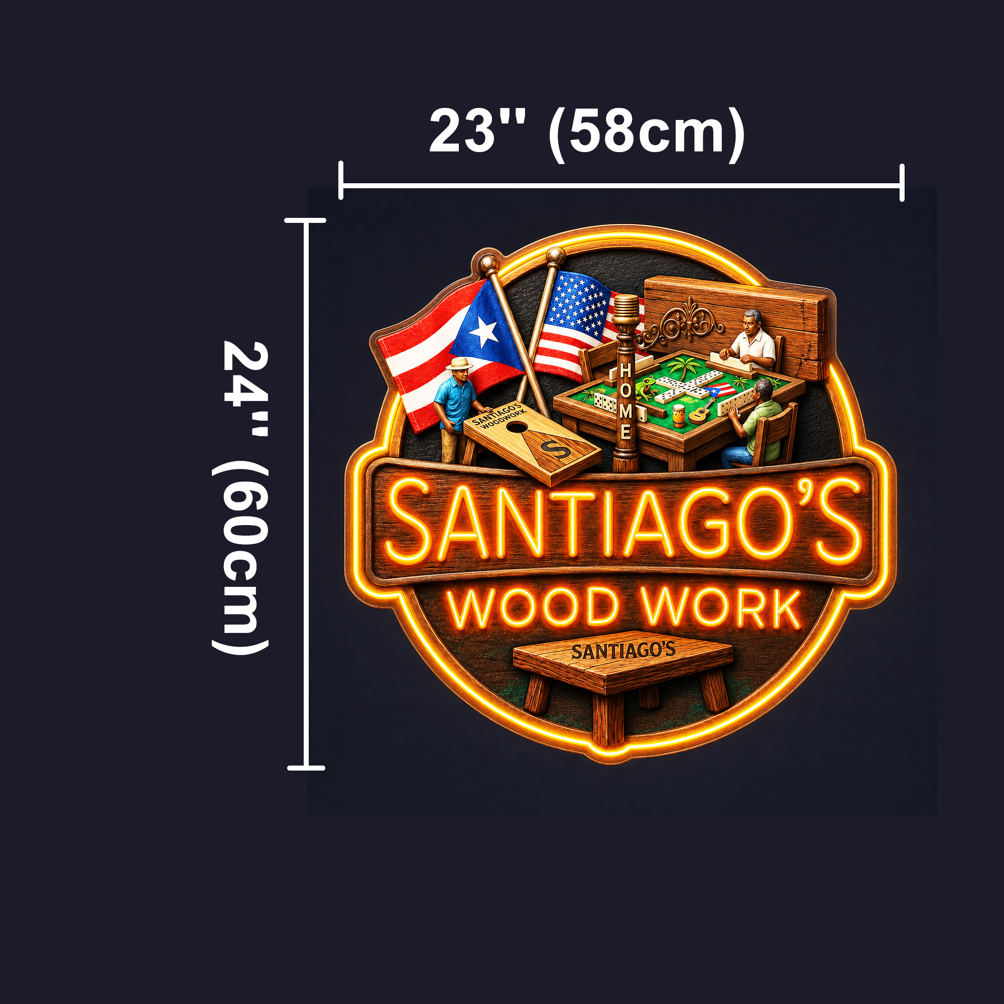 SANTIAGO'S WOODWORK Custom LED Neon Sign