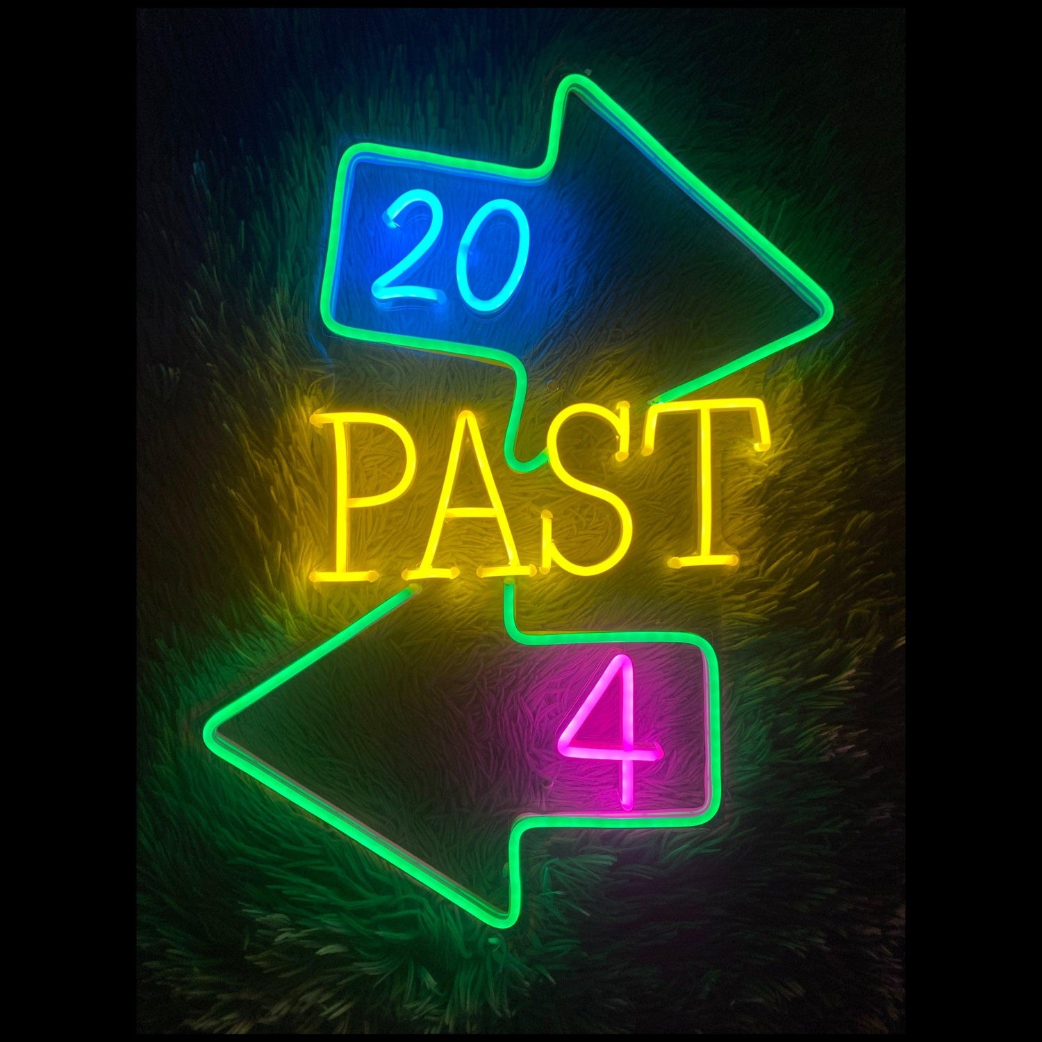 20 Past 4 Multicolor Arrow Led Neon Sign For Nightclubs Bar Decor | Shineneon