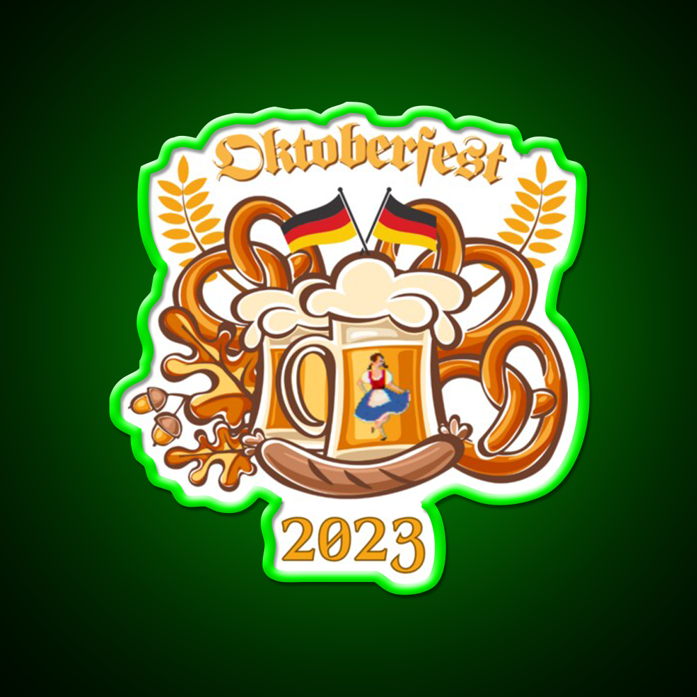 2023 Oktoberfest German Beer Festival Beer Bar Decor Led Neon Sign Rgb Color