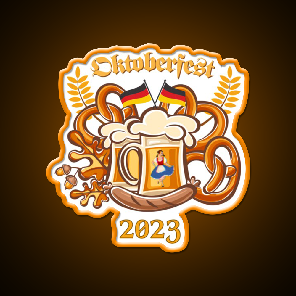 2023 Oktoberfest German Beer Festival Beer Bar Decor Led Neon Sign Rgb Color