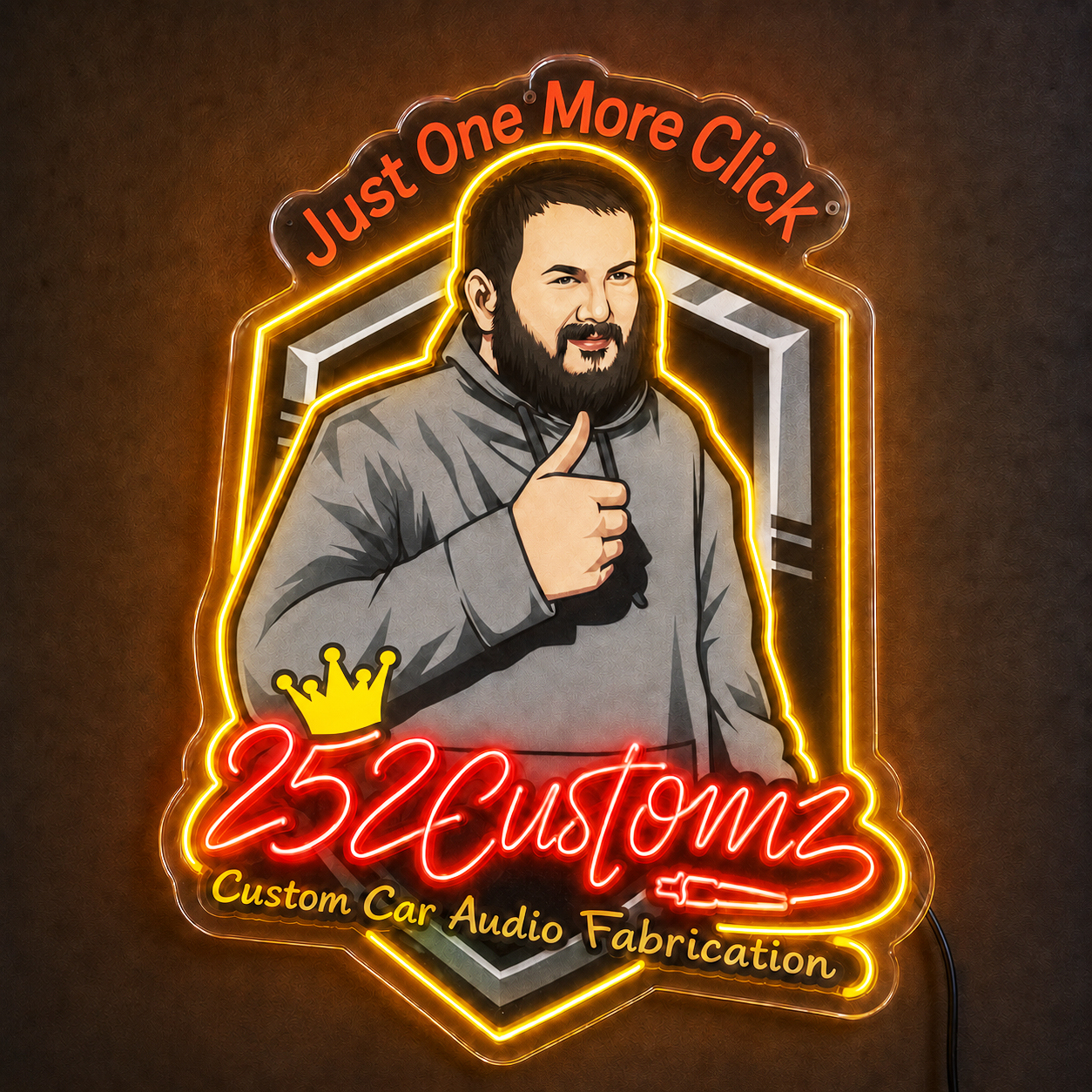 Just One More Click 252 Customs Custom LED Neon Sign
