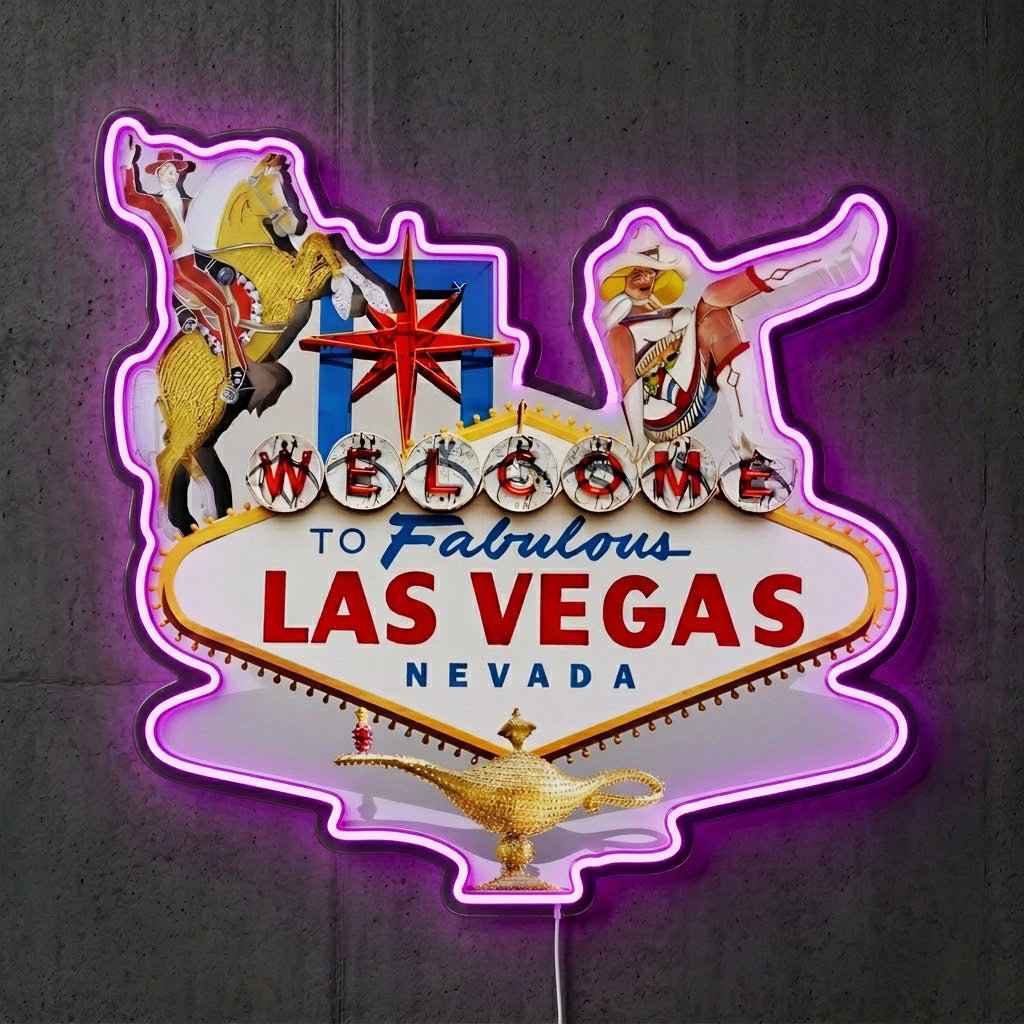 ShineNeon™ Las Vegas Western Icons neon sign USB Power - LED neon sign view 6