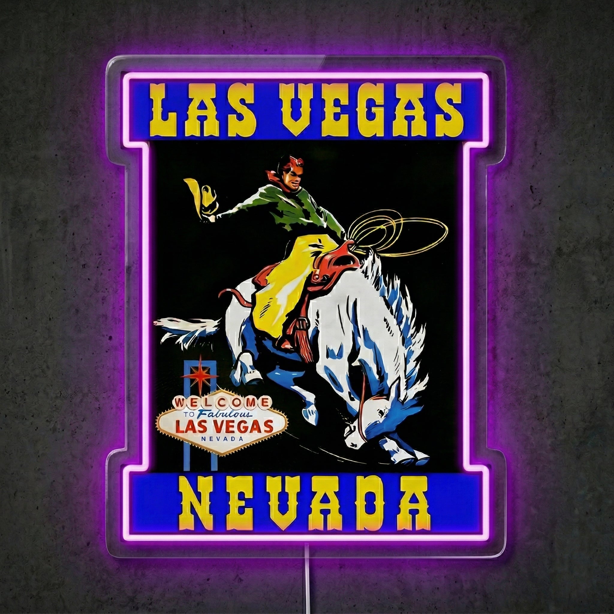 ShineNeon™ Las Vegas Cowgirl neon sign USB Power - LED neon sign view 7