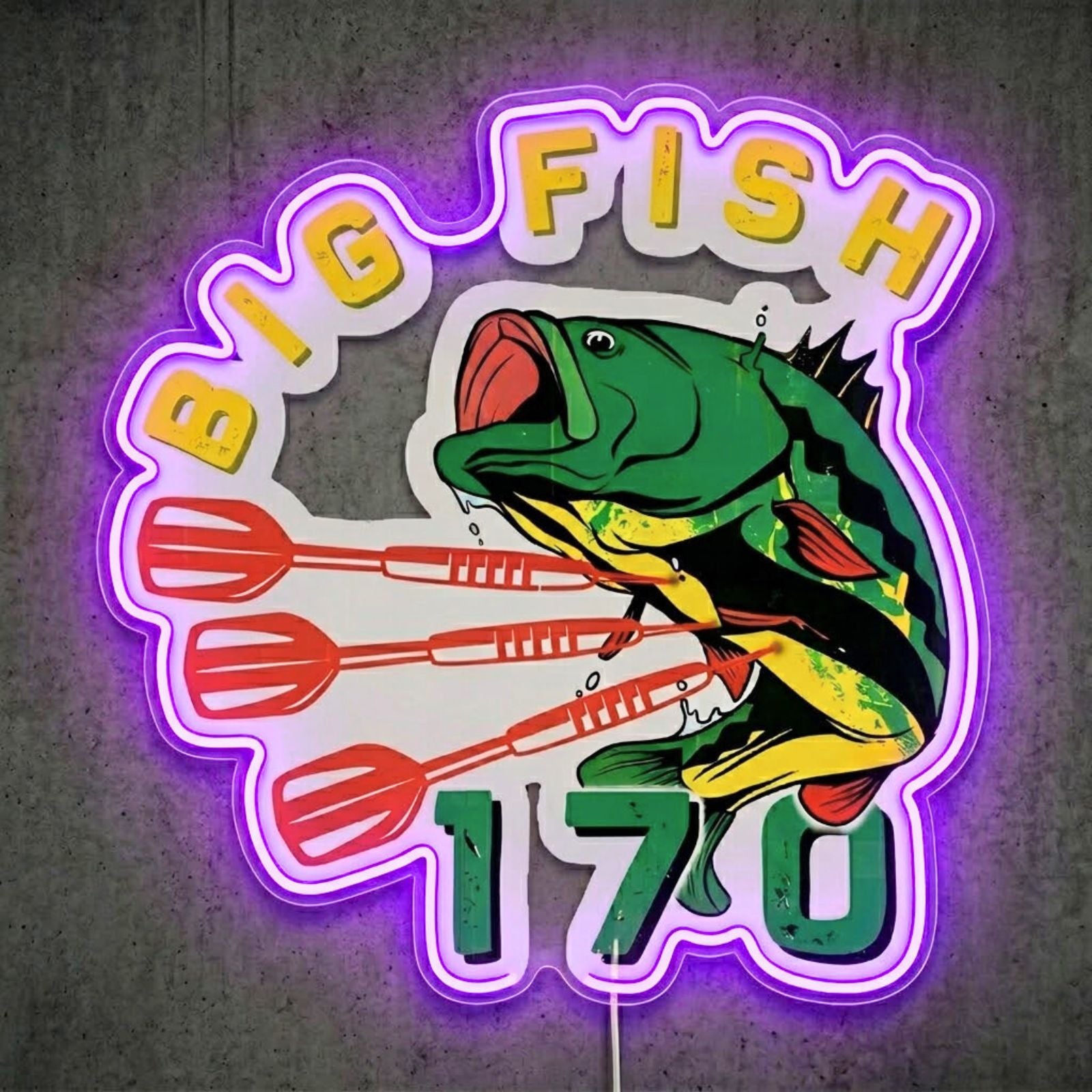 ShineNeon™ Big Fish 170 neon sign USB Power - LED neon sign view 7