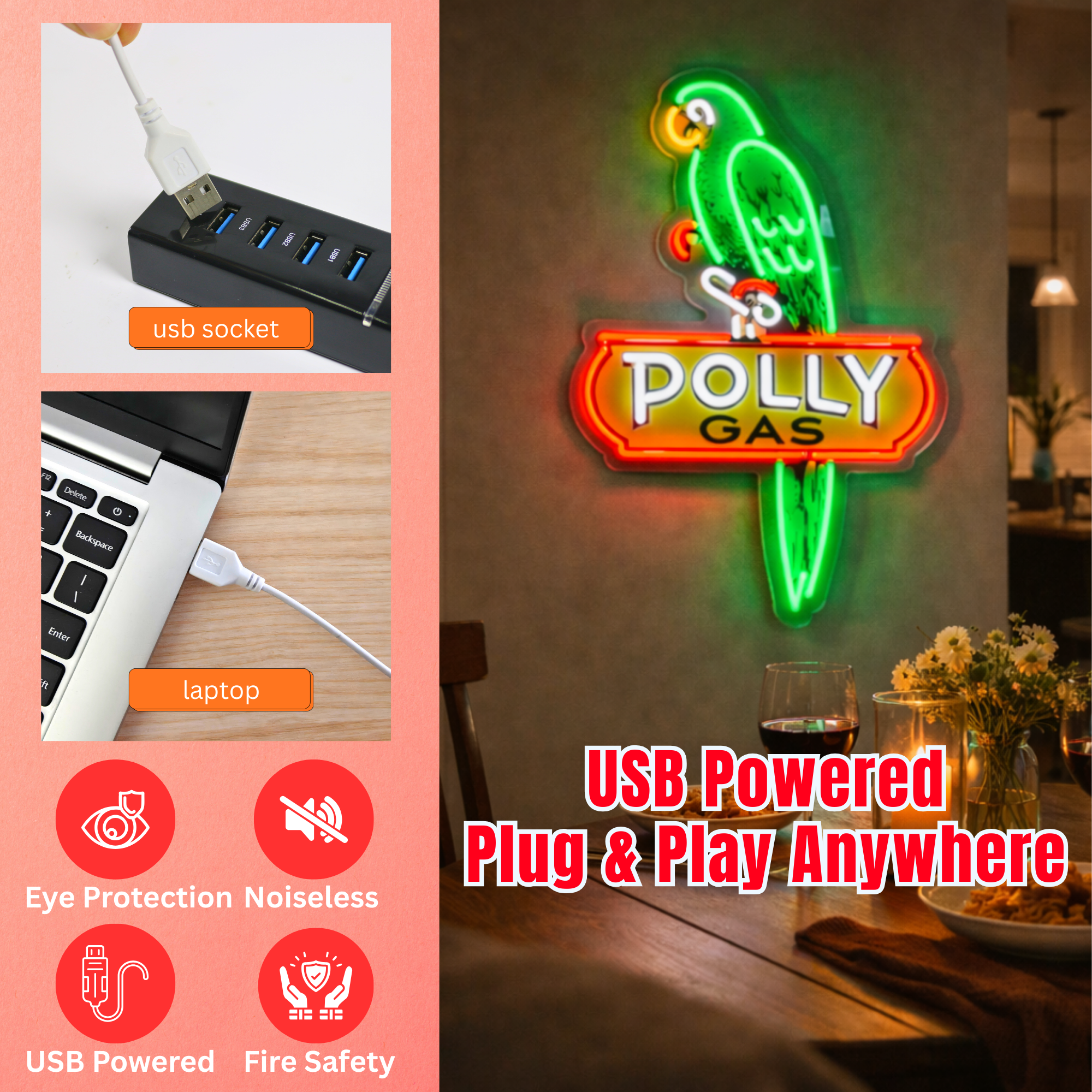 ShineNeon™ Retro Gas Station Parrot | Vintage Americana Garage Sign