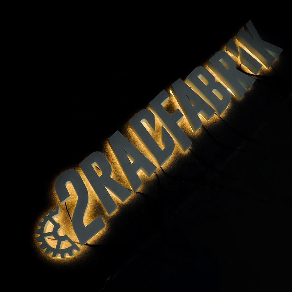 2Racefabrix 3D Backlit Letters Business Metal Led Sign - Shineneon