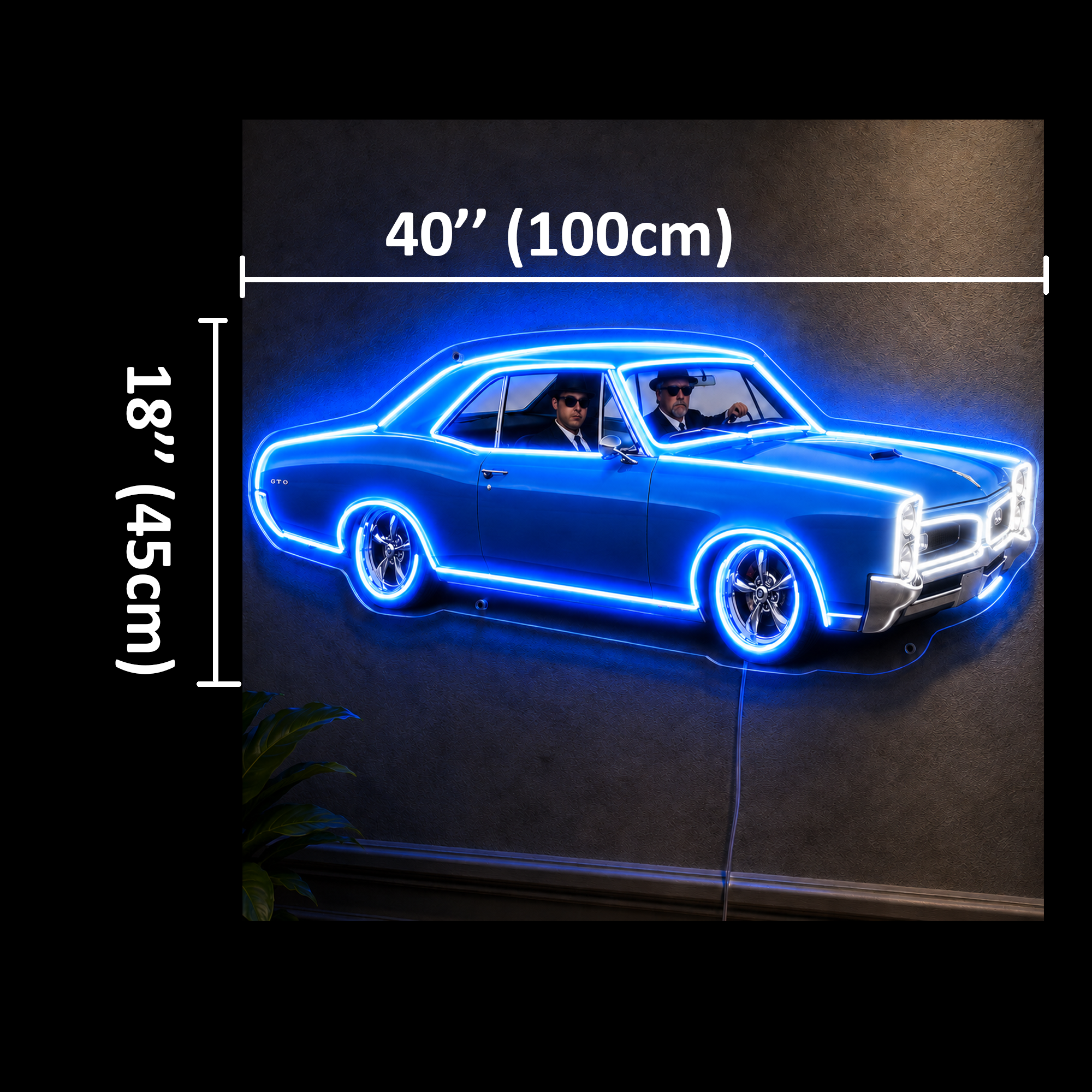 Vintage Two Hot Rod Custom LED Neon Sign
