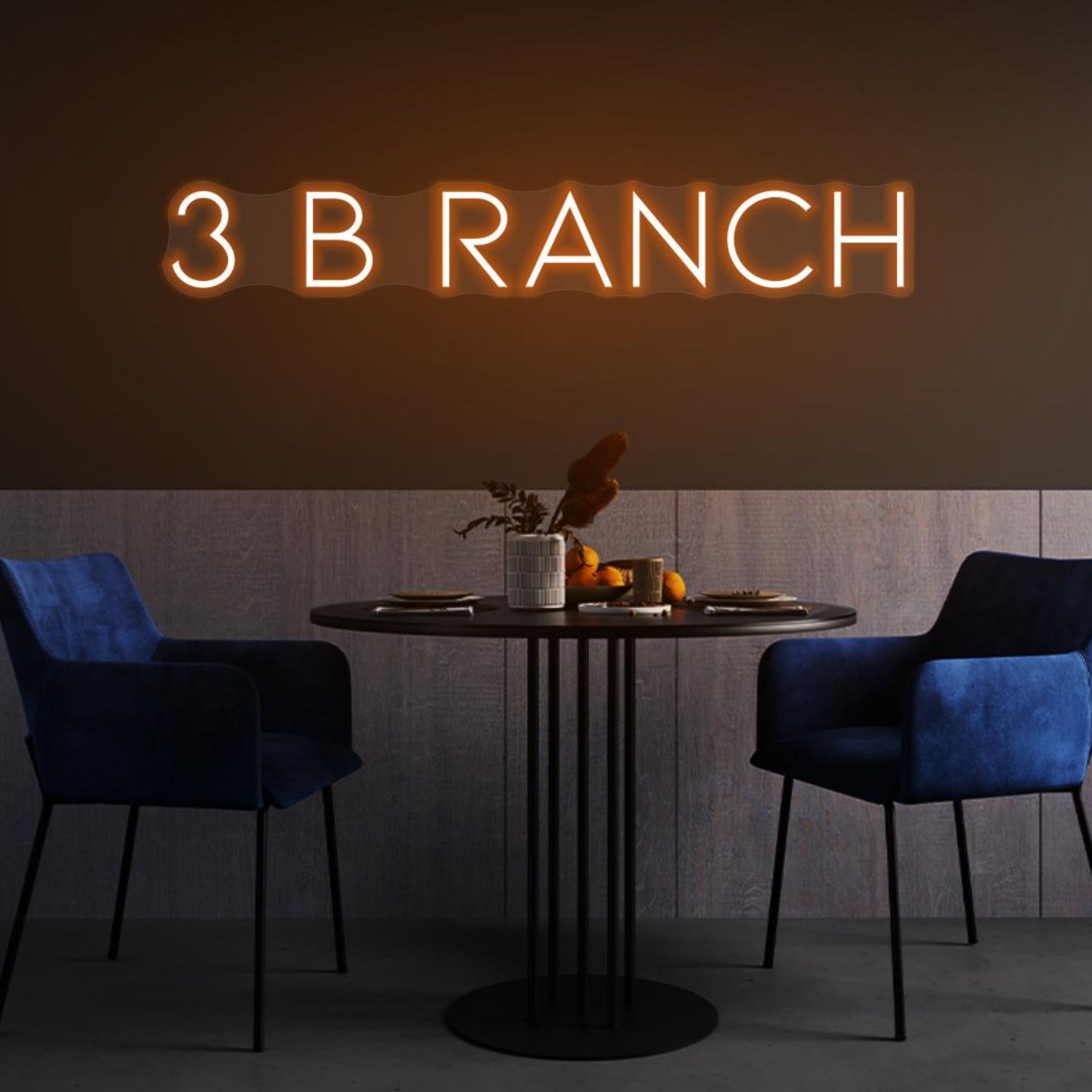 3 B Ranch Orange-Yellow Led Neon Sign For Indoor Decor | Shineneon