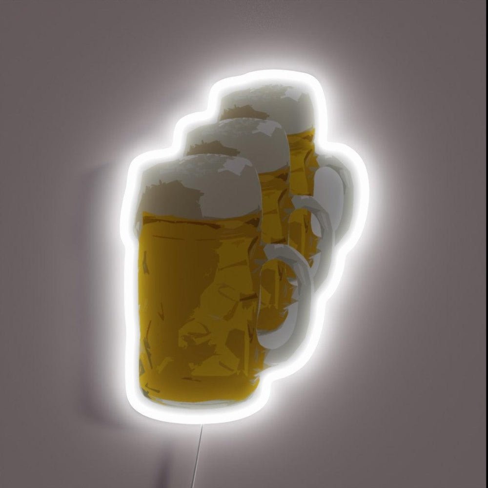 3 Mugs Of Beer Rgb Led Neon Sign - Shineneon