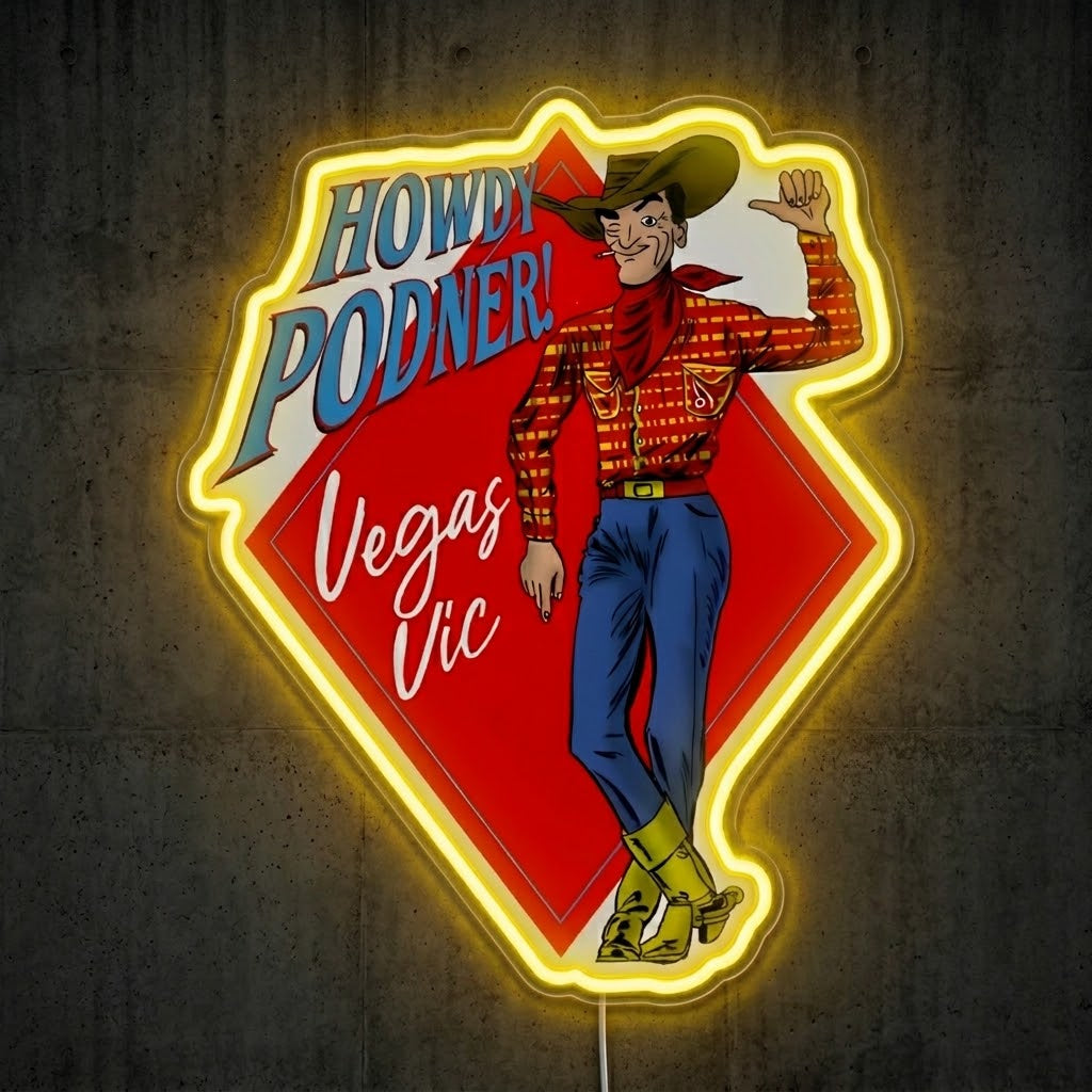 ShineNeon™ Nevada Cowgirl Glow neon sign USB Power - Custom LED neon sign front view