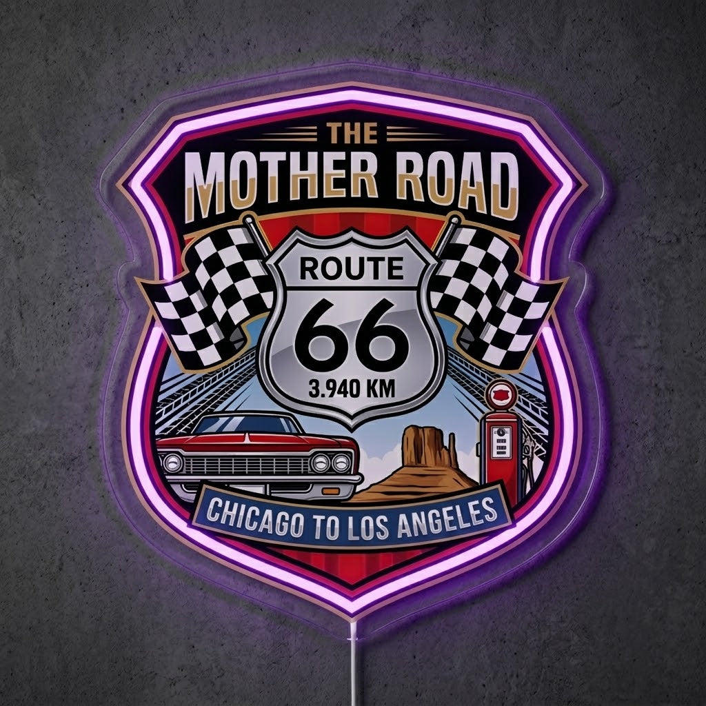 ShineNeon™ Mother Road Route 66 neon sign USB Power - LED neon sign view 7