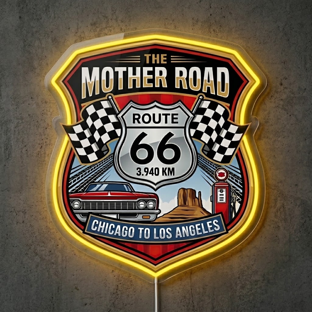 ShineNeon™ Mother Road Route 66 neon sign USB Power - LED neon sign view 5