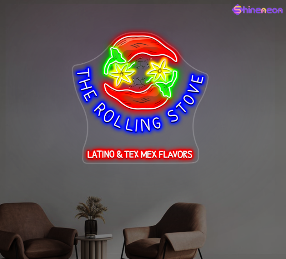 THE ROLLING STOVE waterproof Custom Neon Sign