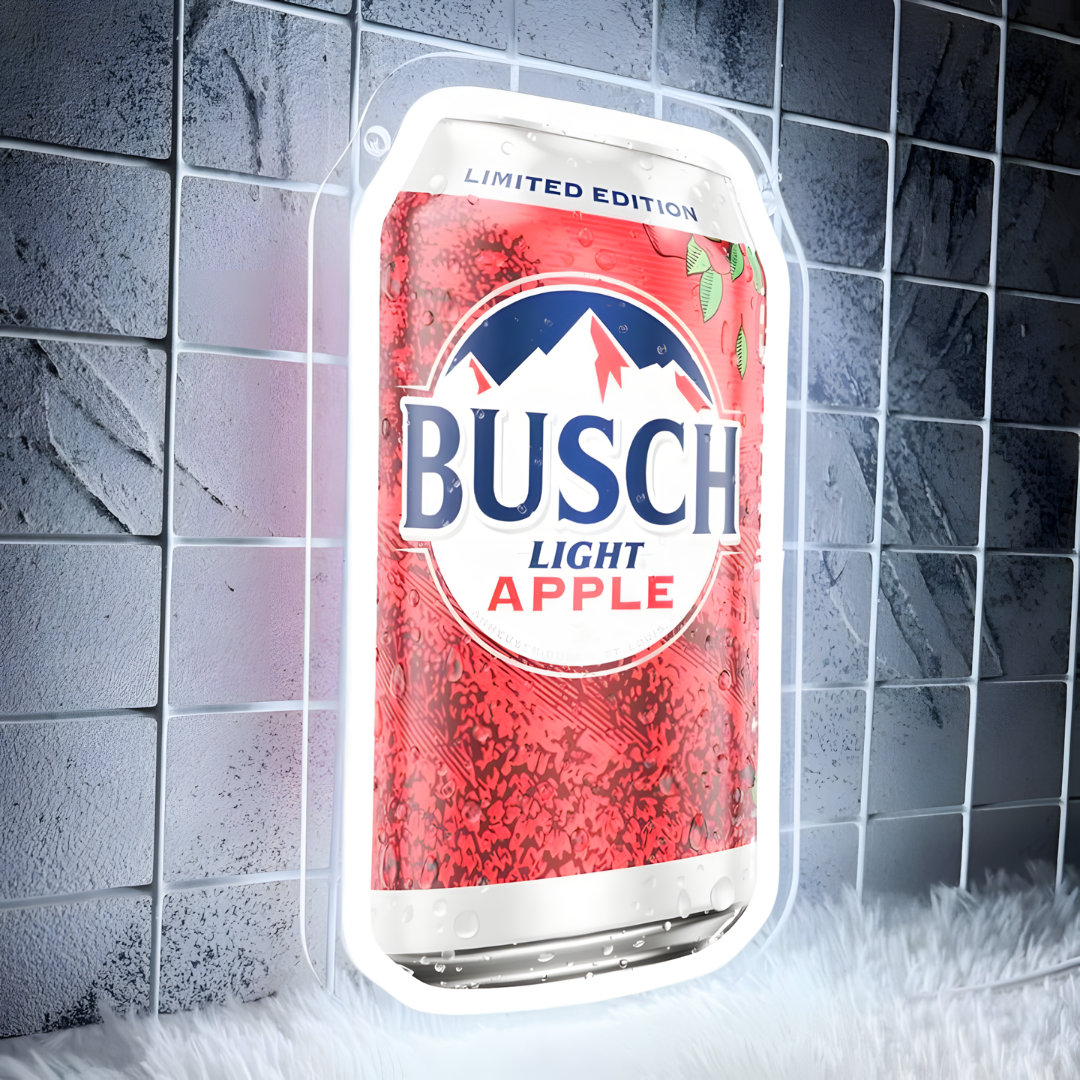 Apple Beer Can USB LED Neon Sign Beer Can for Man Cave Bar Garage Party