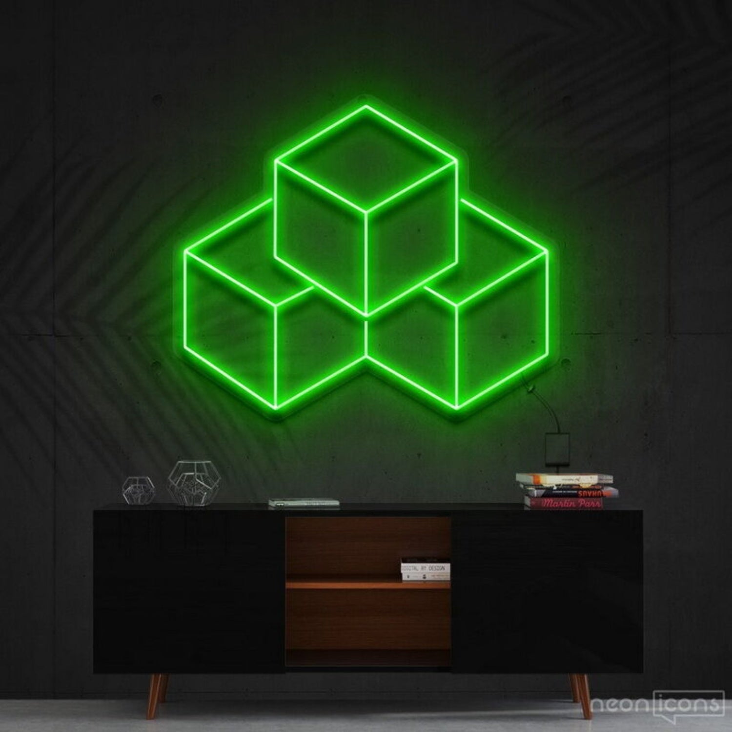 3d Cubes Led Neon Sign Fgeometric Art Lovers - Shineneon