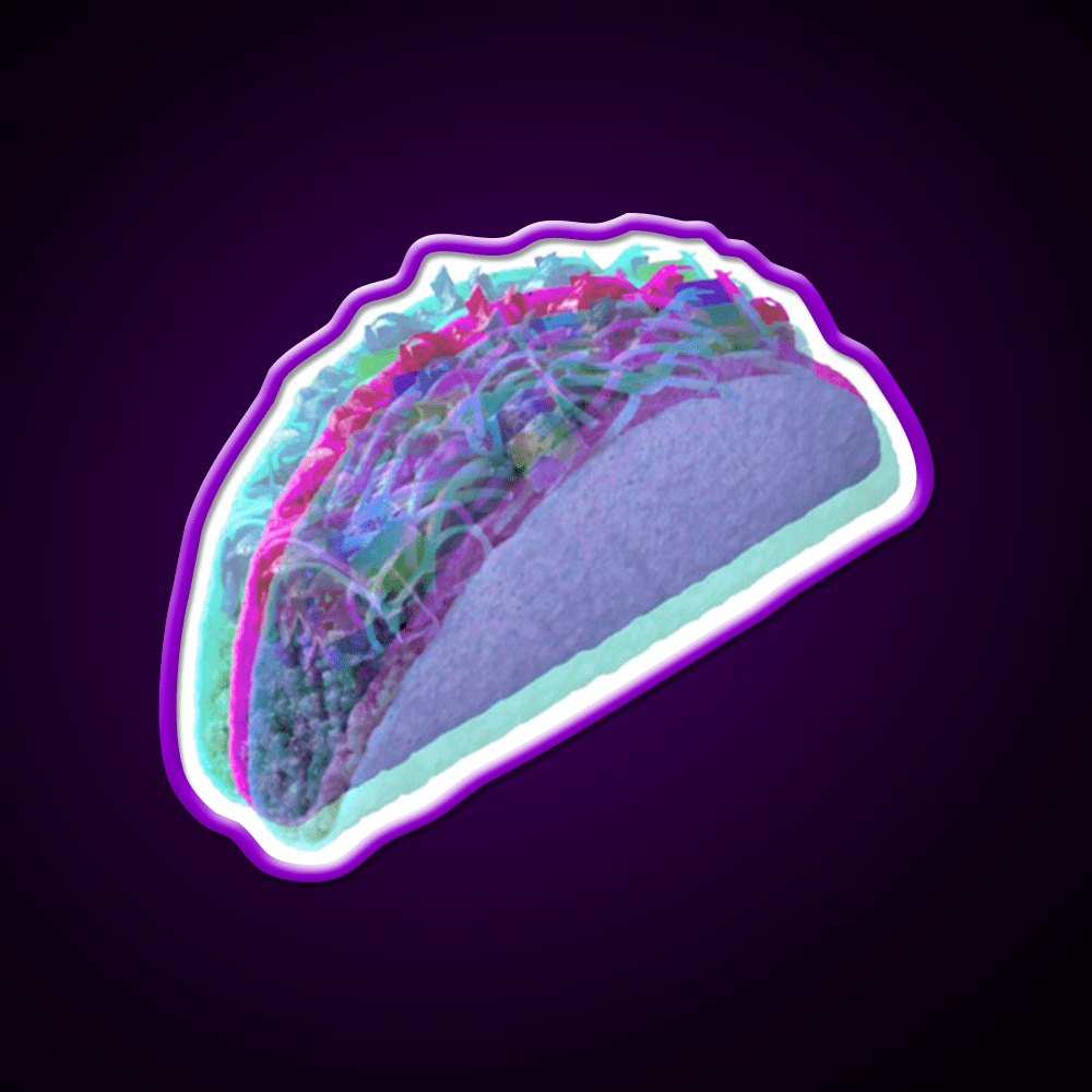 3D Taco Led Neon Sign Mexican Food Sign Rgb Color - Shineneon