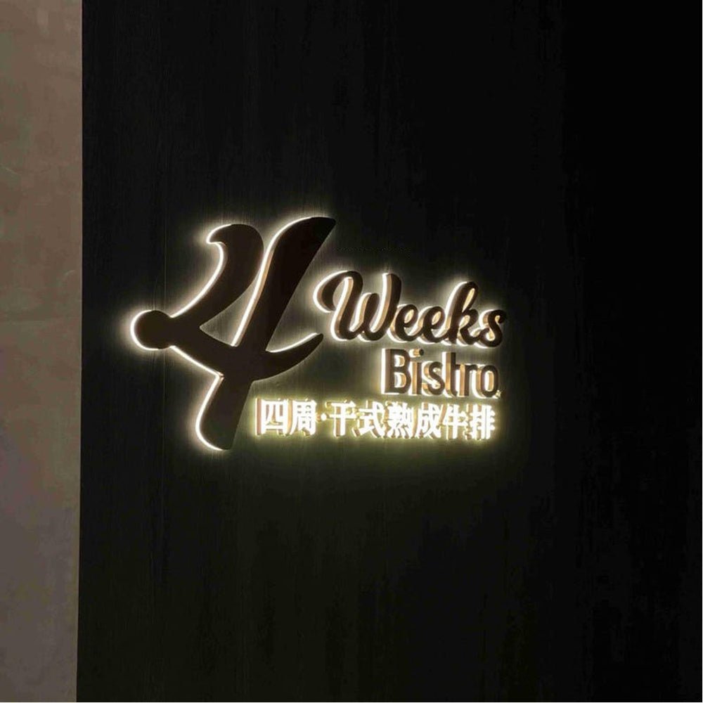 4 Weeks Bistro 3D Backlit Channel Letters Led Light Sign - Shineneon