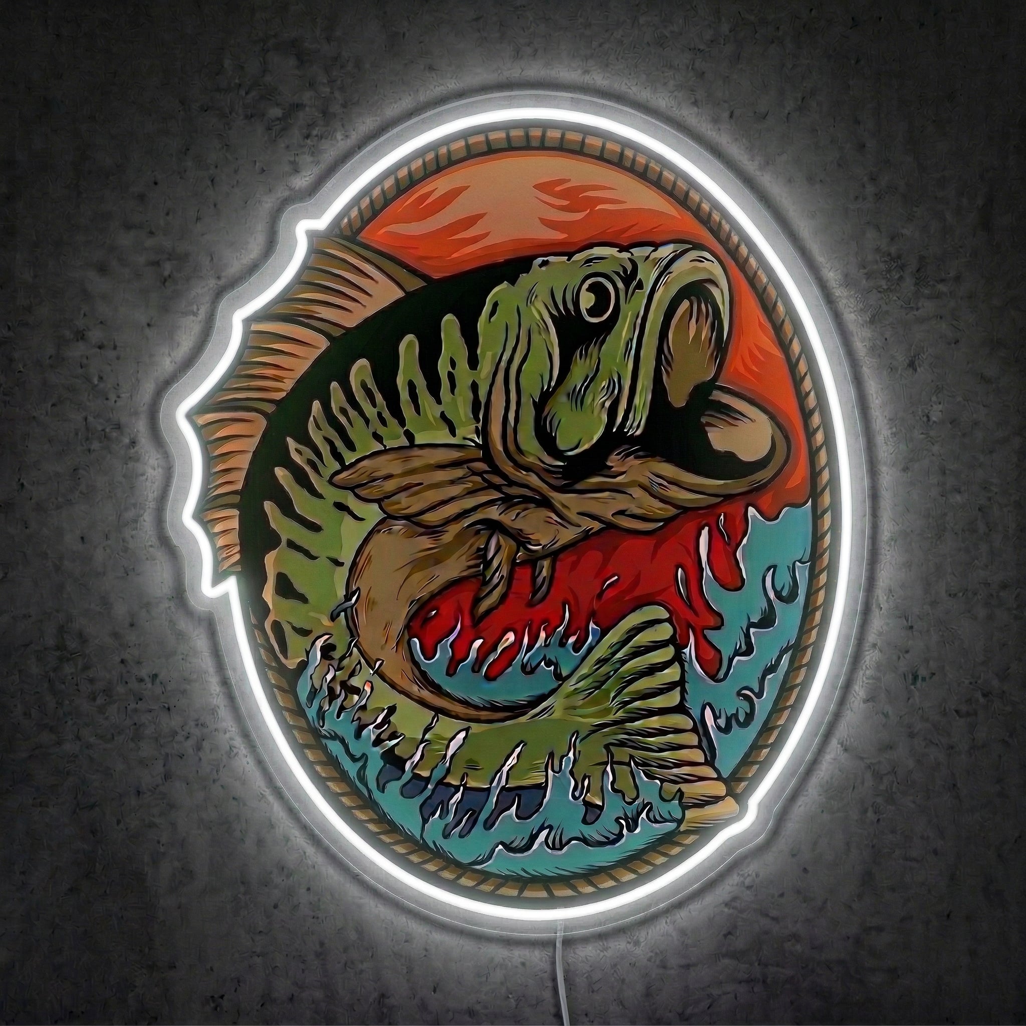 ShineNeon™ Largemouth Lake Badge neon sign USB Power - LED neon sign view 8