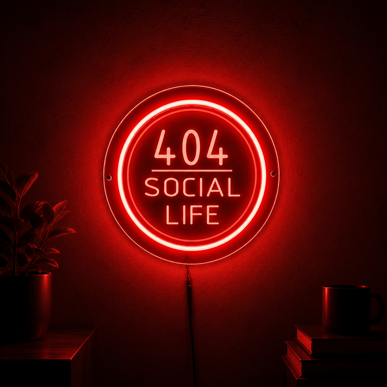 404 Social Life LED Neon Sign - Shineneon