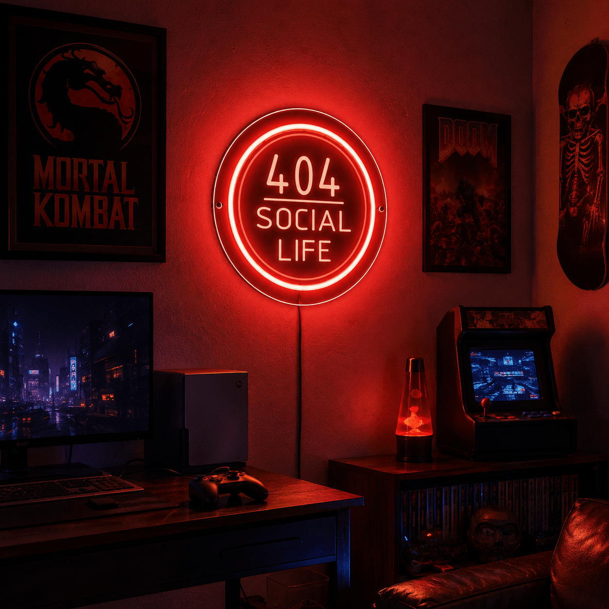 404 Social Life LED Neon Sign - Shineneon