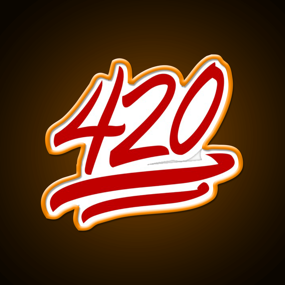 420 Emoji Hemp Inspired Green Leaf Led Neon Sign Rgb Color - Shineneon