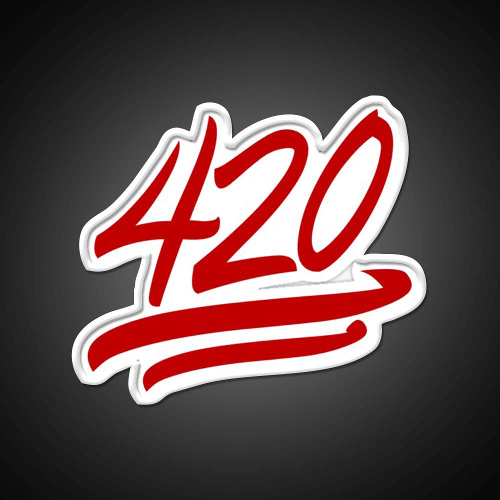 420 Emoji Hemp Inspired Green Leaf Led Neon Sign Rgb Color - Shineneon