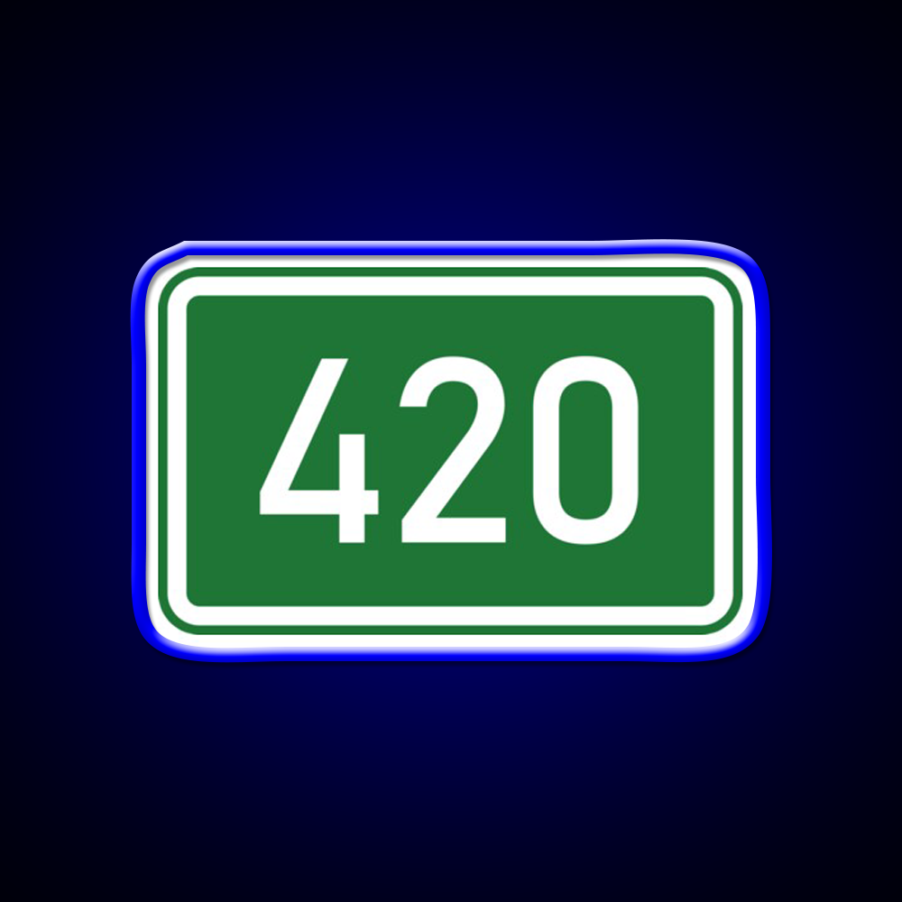 420 Mile Marker A Hemp Inspired Green Leaf Led Neon Sign Rgb Color - LED neon sign view 5