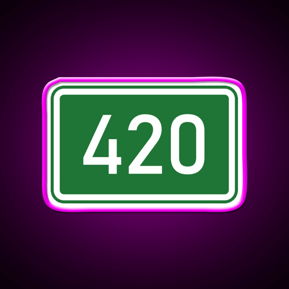 420 Mile Marker A Hemp Inspired Green Leaf Led Neon Sign Rgb Color - Shineneon
