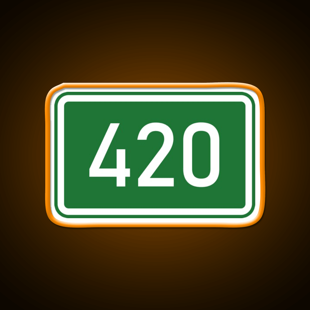 420 Mile Marker A Hemp Inspired Green Leaf Led Neon Sign Rgb Color - Shineneon