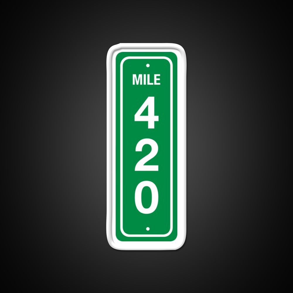 420 Mile Marker B Hemp Inspired Green Leaf Led Neon Sign Rgb Color - LED neon sign view 11