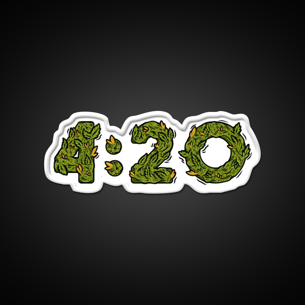 420 Weed Illustration Hemp Inspired Green Leaf Led Neon Sign Rgb Color - LED neon sign view 11