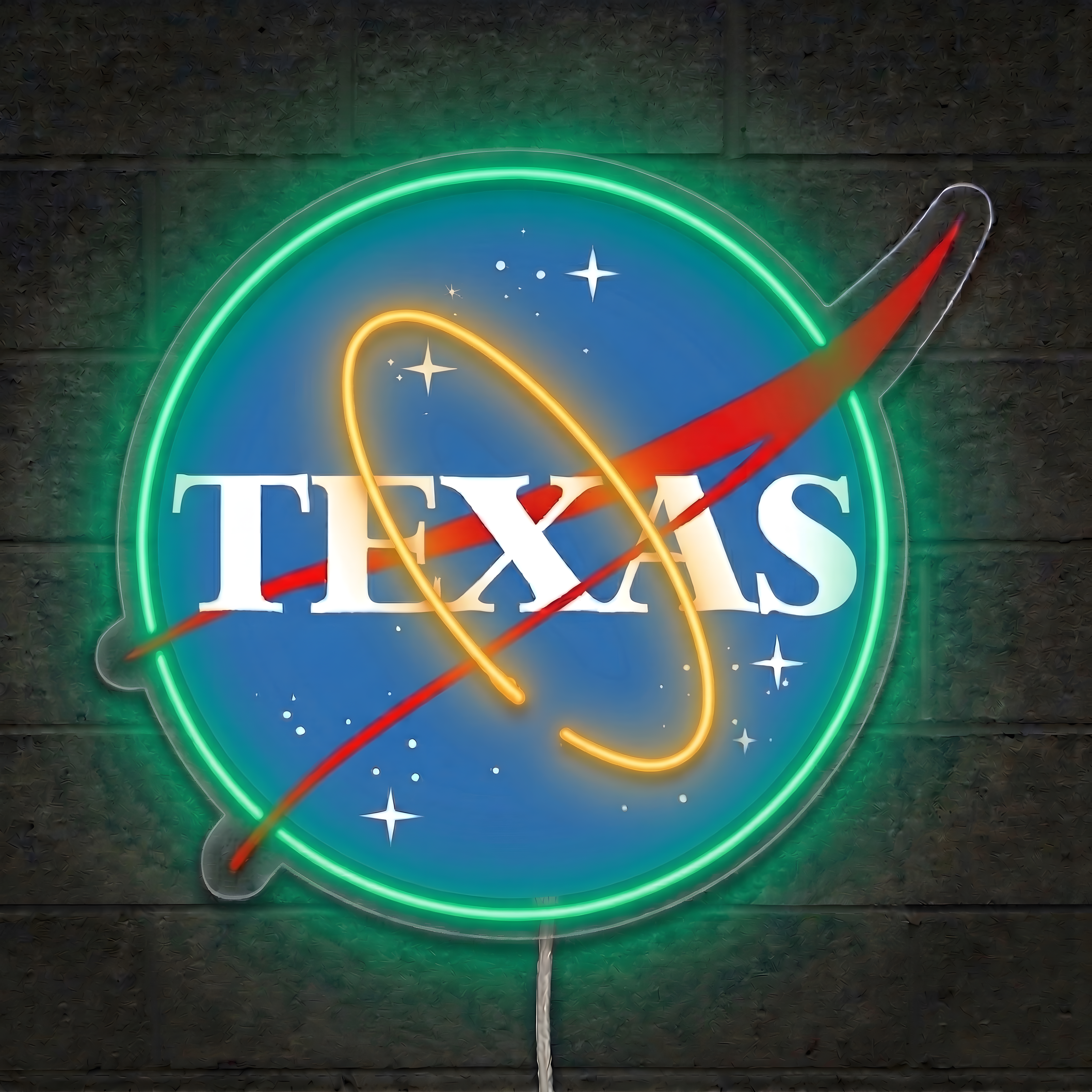 ShineNeon™ Texas Space NASA Style LED Neon Sign Home Wall Art USB Powered
