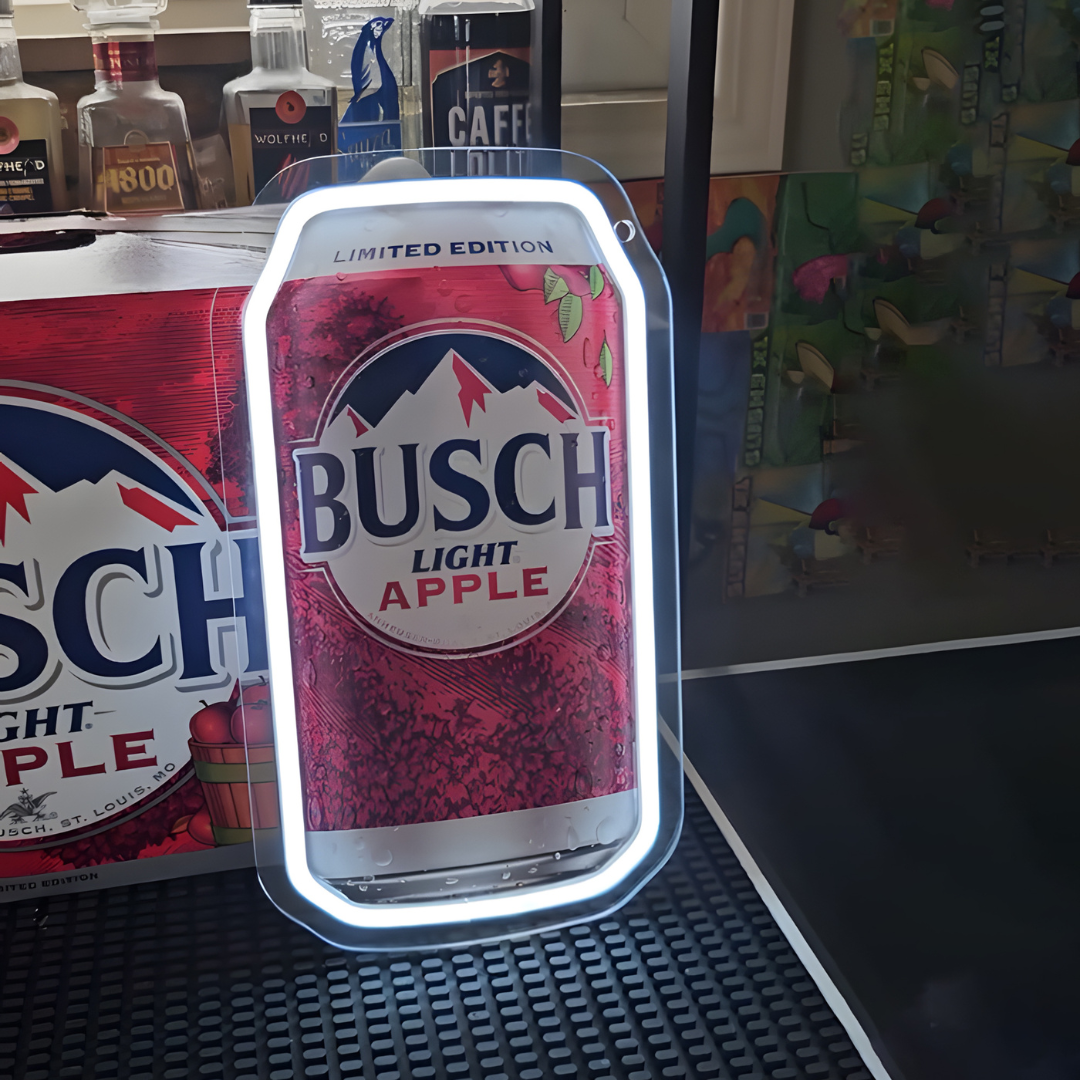 Apple Beer Can USB LED Neon Sign Beer Can for Man Cave Bar Garage Party
