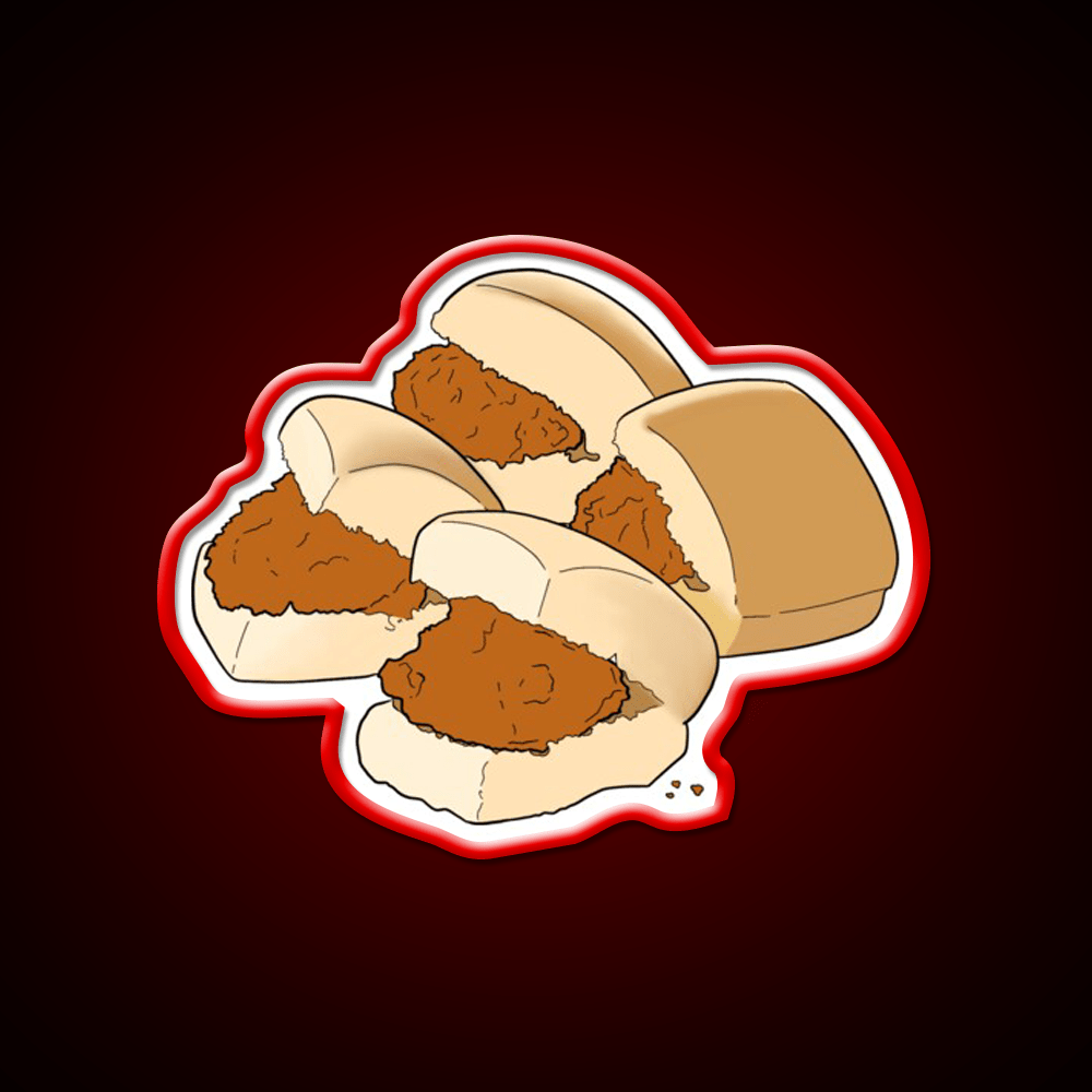 4Ct Chicken Minis Snack Food Led Neon Sign Rgb Color - Shineneon