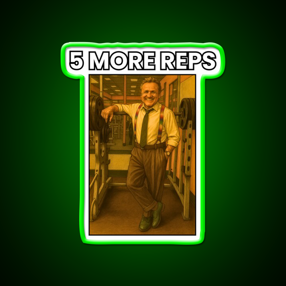 5 More Reps Tom Platz Gym Fitness Led Neon Sign Rgb Color