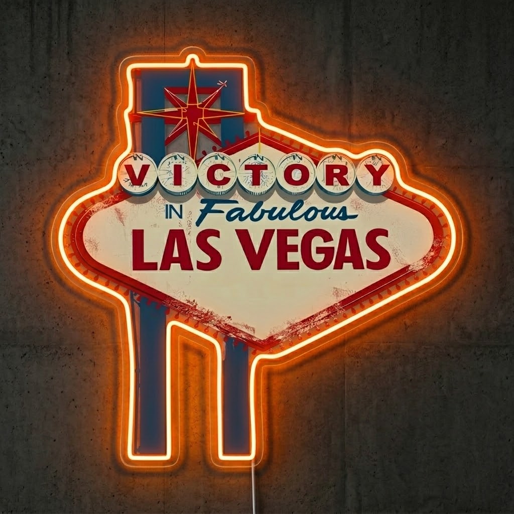 ShineNeon™ Victory Las Vegas neon sign USB Power - LED neon sign view 5