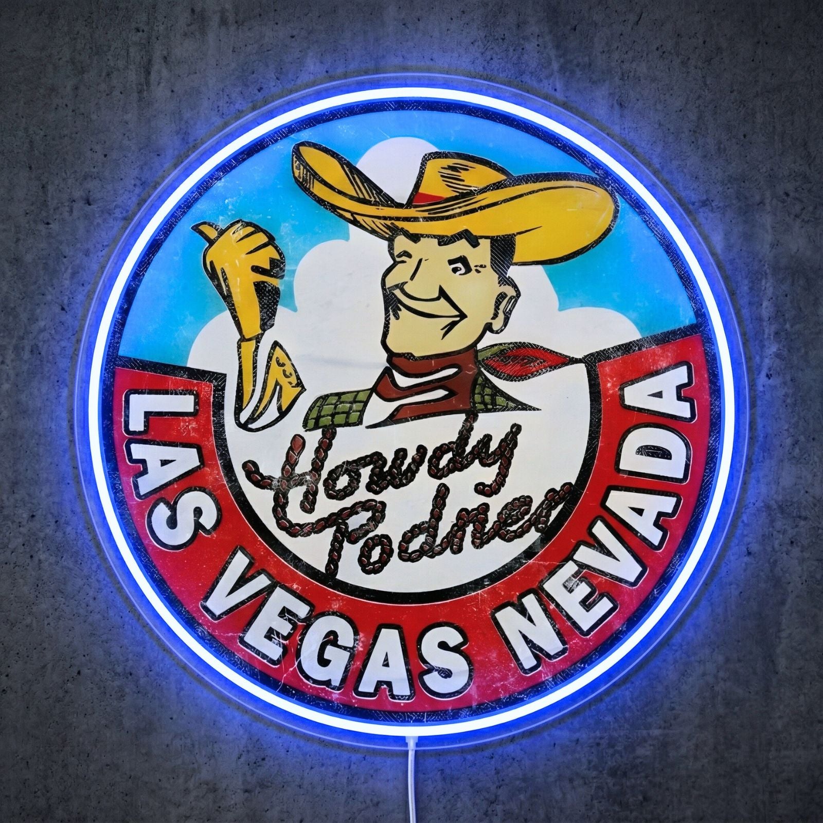 ShineNeon™ Las Vegas Donkey neon sign USB Power - LED neon sign close-up detail