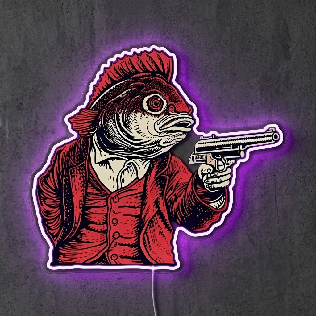 ShineNeon™ Red Hood Cowboy neon sign USB Power - LED neon sign view 7