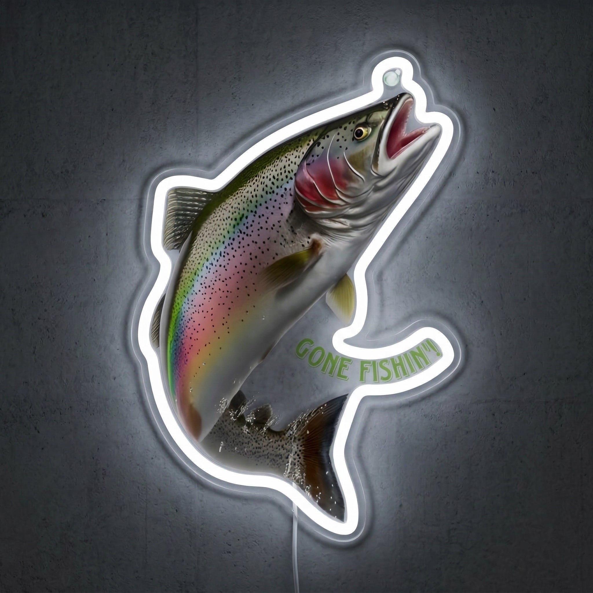 ShineNeon™ Jumping Trout Action neon sign USB Power - LED neon sign view 8