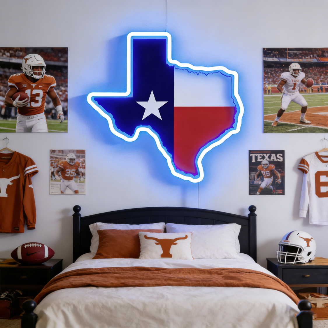 Texas USB LED Neon Sign Lone Star State Wall Light or Texas Pride Decor
