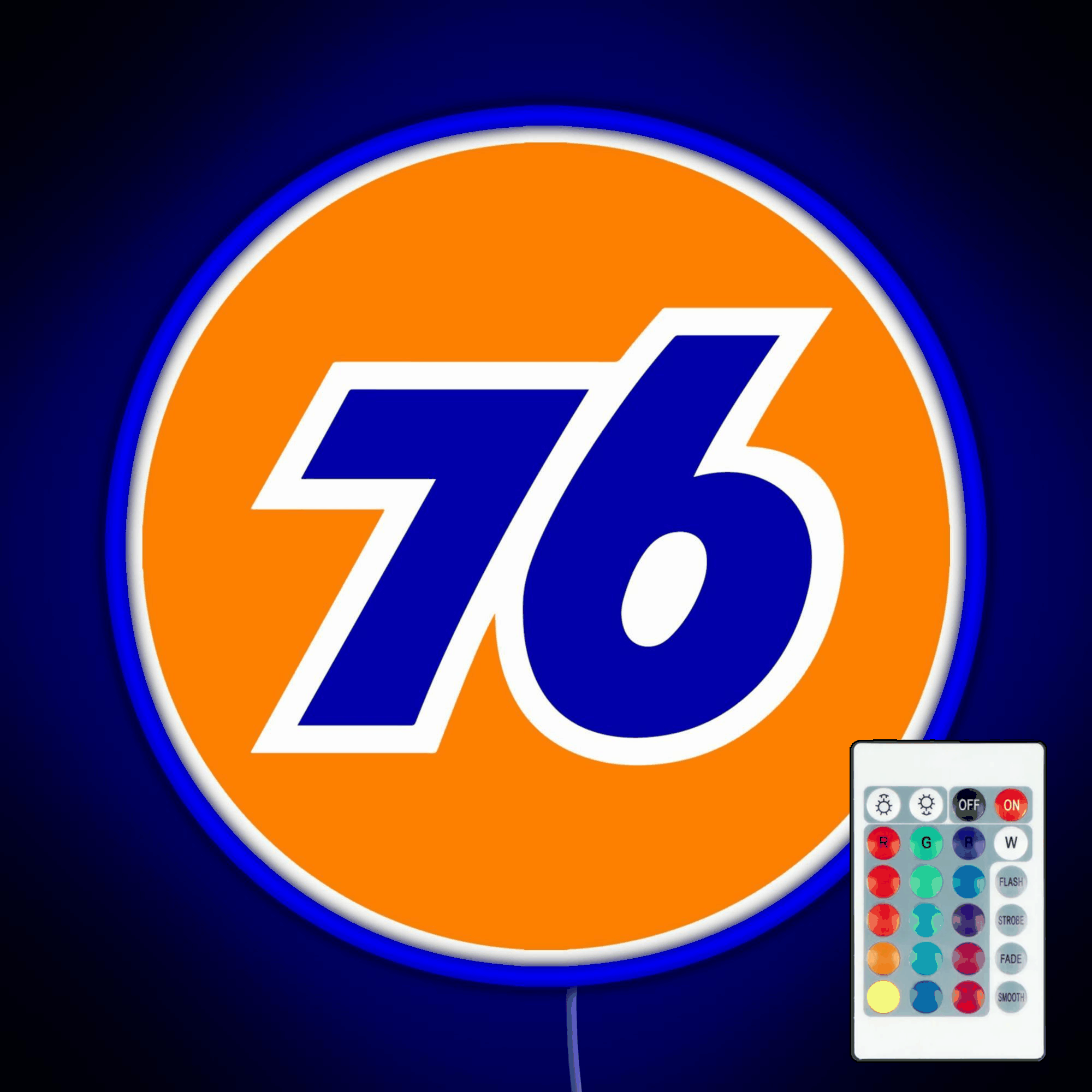 76 Gas Logo Rgb Led Neon Sign Pop Wall Art