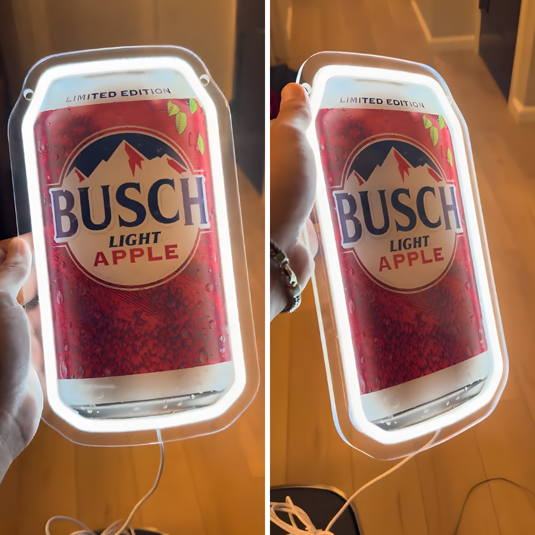 Apple Beer Can USB LED Neon Sign Beer Can for Man Cave Bar Garage Party